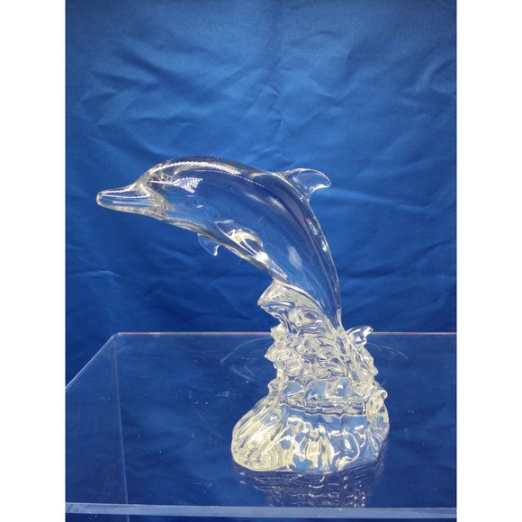 German Wonders of the Wild Lead Crystal Dolphin Figurine - Picture 6 of 6